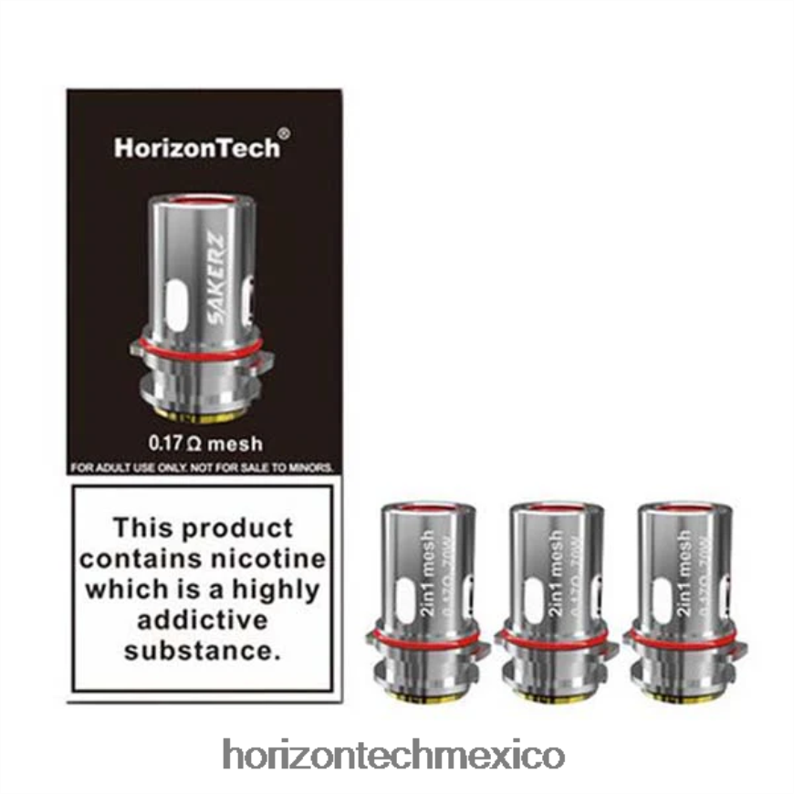 HorizonTech Sakerz bobinas (paquete de 3) Horizon Tech vape - Malla 2 en 1 de 0,17 ohmios (paquete de 3) ZH06X6
