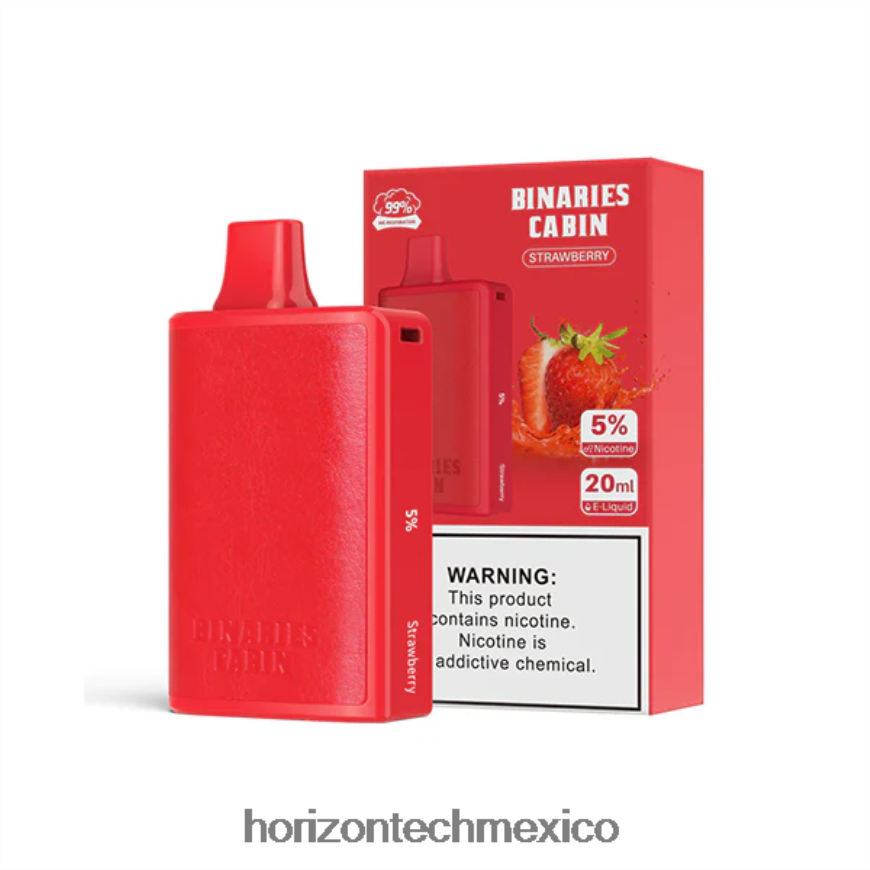 HorizonTech Binaries Cabin desechable 20ml HorizonTech disposable vape - fresa ZH06X68