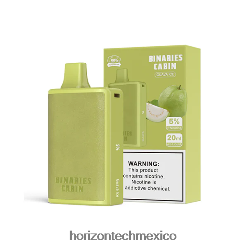HorizonTech Binaries Cabin desechable 20ml HorizonTech disposable vape - hielo de guayaba ZH06X58