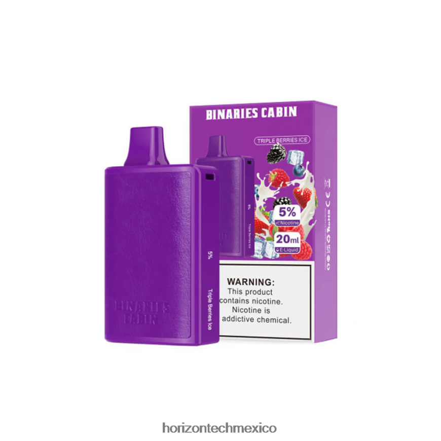 HorizonTech Binaries Cabin desechable 20ml HorizonTech vape kit - hielo de bayas triples ZH06X84