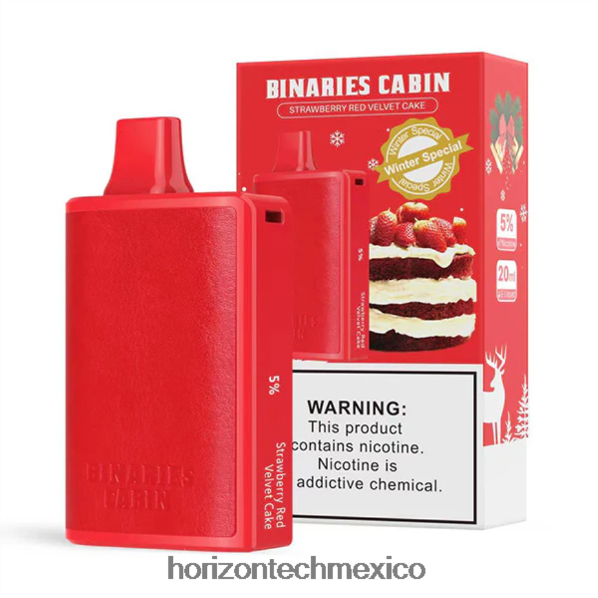 HorizonTech Binaries Cabin desechable 20ml Horizon Tech vape coils - pastel de terciopelo rojo de fresa ZH06X79