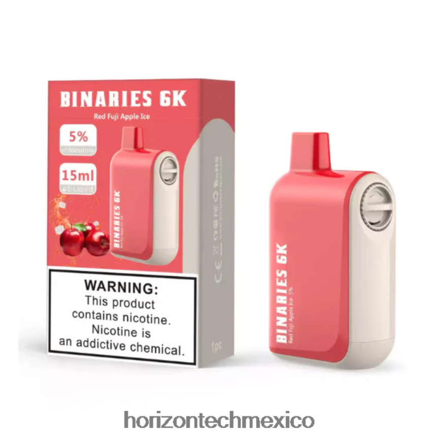 HorizonTech Binaries Cabin desechable 15ml HorizonTech disposable vape - hielo de manzana fuji roja ZH06X48