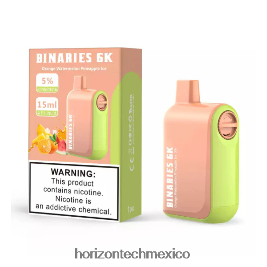 HorizonTech Binaries Cabin desechable 15ml Horizon Tech coils - naranja sandía piña hielo ZH06X50