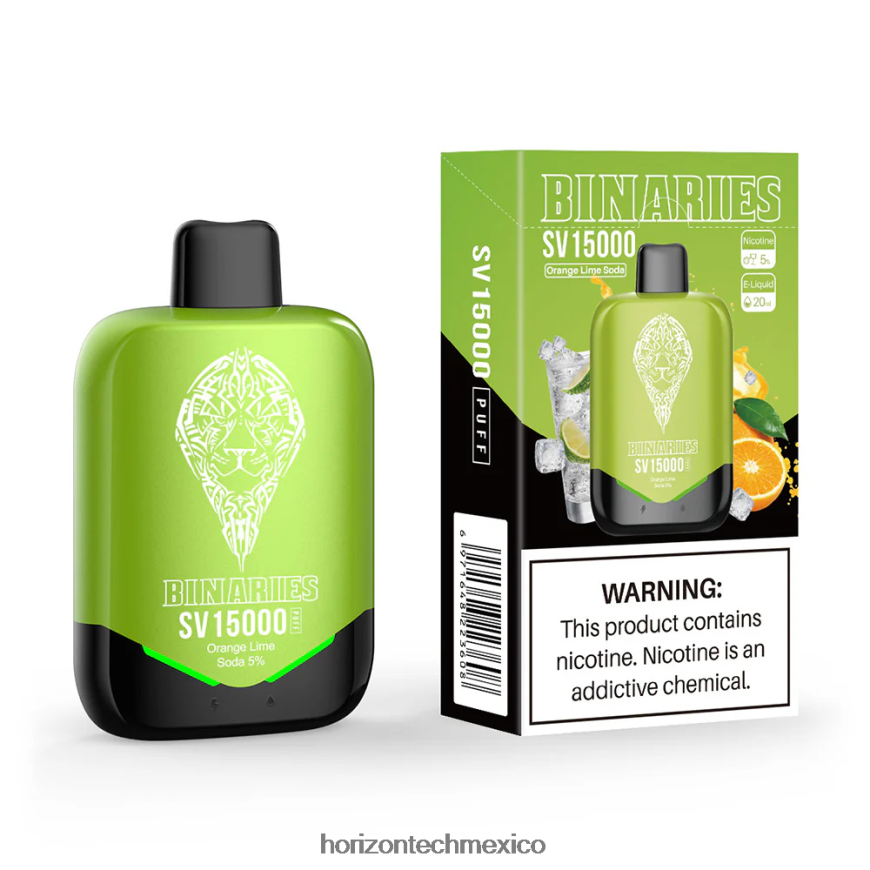 HorizonTech Binaries Cabin desechables HorizonTech vape México - refresco de lima y naranja ZH06X91