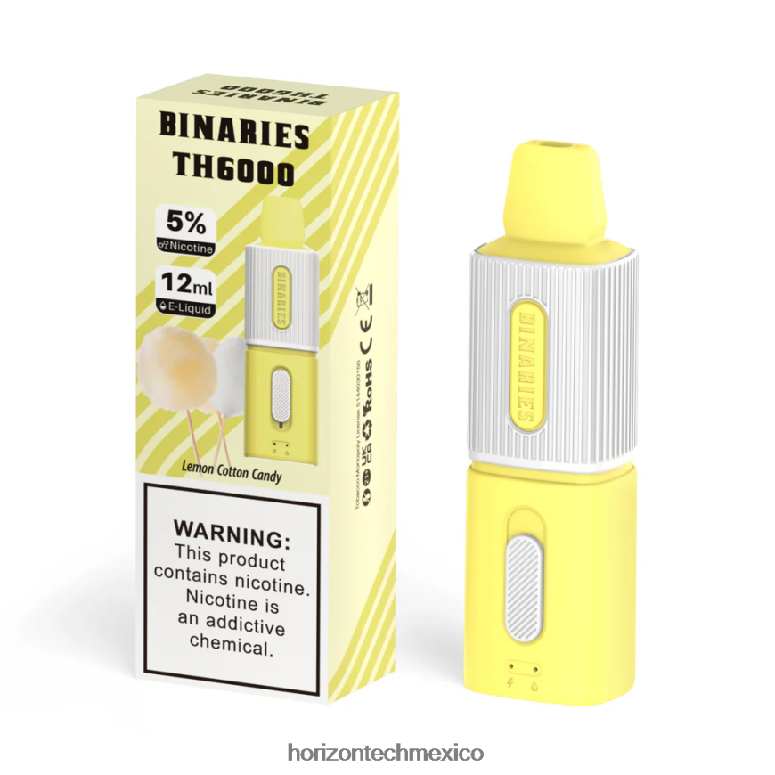 HorizonTech Binaries Cabin th6000 desechable 12ml Horizon Tech coils - algodon de azucar de limon ZH06X100