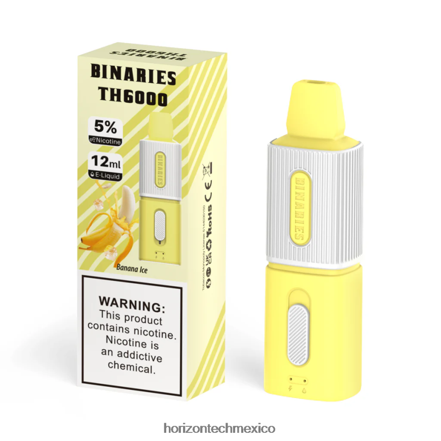 HorizonTech Binaries Cabin th6000 desechable 12ml Horizon Tech company - hielo de plátano ZH06X97