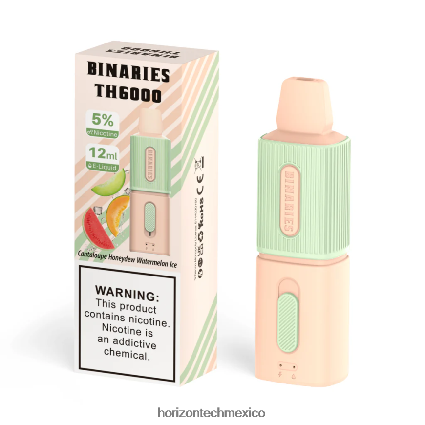 HorizonTech Binaries Cabin th6000 desechable 12ml Horizon Tech company - melón melón sandía hielo ZH06X107