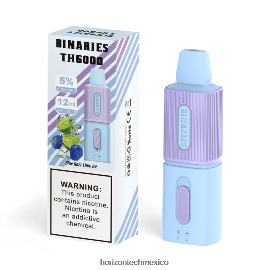 HorizonTech Binaries Cabin th6000 desechable 12ml Horizon Tech vape - hielo de lima azul razz ZH06X106